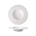 Hotel stylish rock pattern ceramic straw hat pasta plate restaurant for home high-looking ceramic soup plate classy sense of presentation