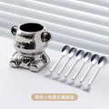 Ceramic bear stainless steel fruit fork set - stylish fruit picks, home use, light luxury forks and spoons, wholesale fruit forks
