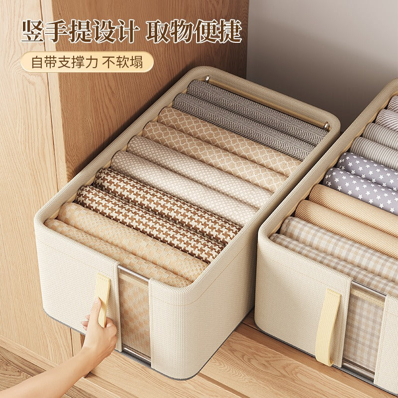 Oxford cloth mesh steel frame storage box, visual desktop storage box, household wardrobe storage, clothes storage box