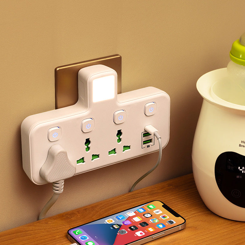 British standard hong kong version conversion plug pd fast charging usb with light multi-function converter singapore british standard european standard american standard