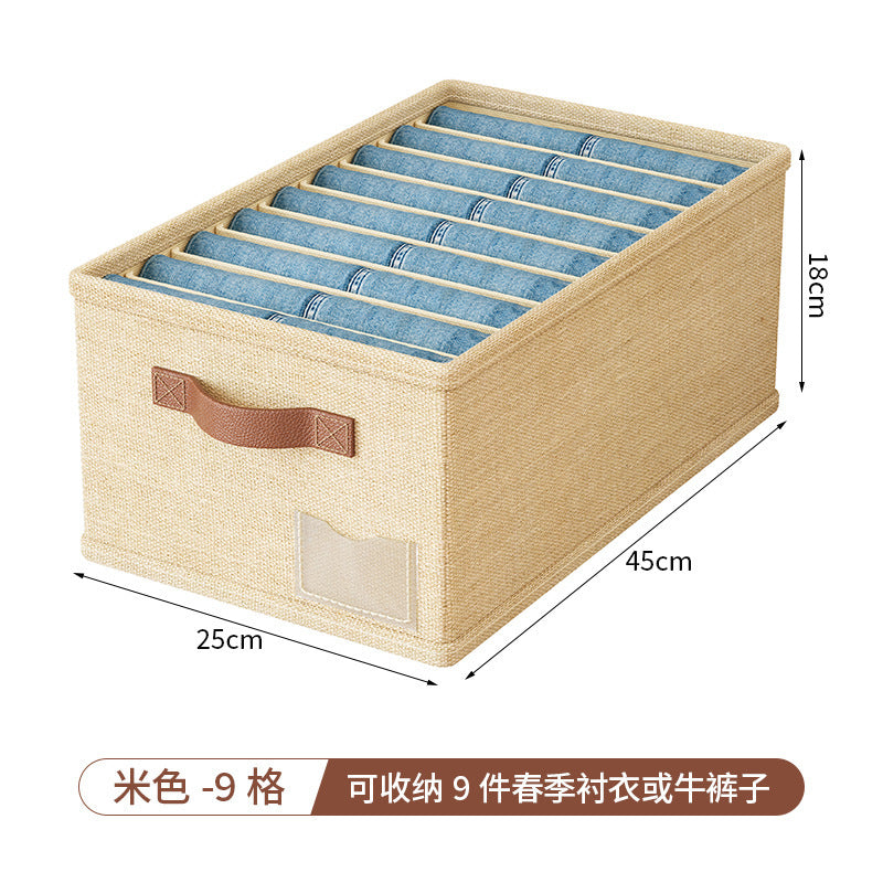 New little red flower divided storage box, underwear organizer, pp board clothes and pants storage solution, clothing storage box