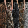 C7768 cross-border  new women's rhinestone drawstring wide-leg pants, vintage animal print casual trousers