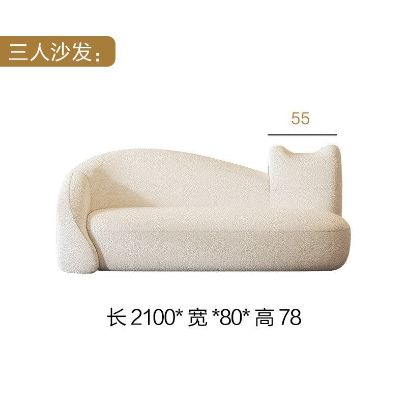 Beauty shop special-shaped sofa clothing store beauty salon cream style coffee table combination wedding photo studio l-shaped combination