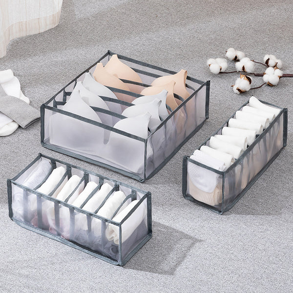 Underwear storage box socks artifact put bra underwear drawer type partition grid women's wardrobe finishing grid household