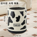 High-style trash can for home use, suitable for living rooms. modern, minimalist, and subtly luxurious design. features a swing-top lid and a straight-sided body. ideal for kitchens and bathrooms. new paper basket design