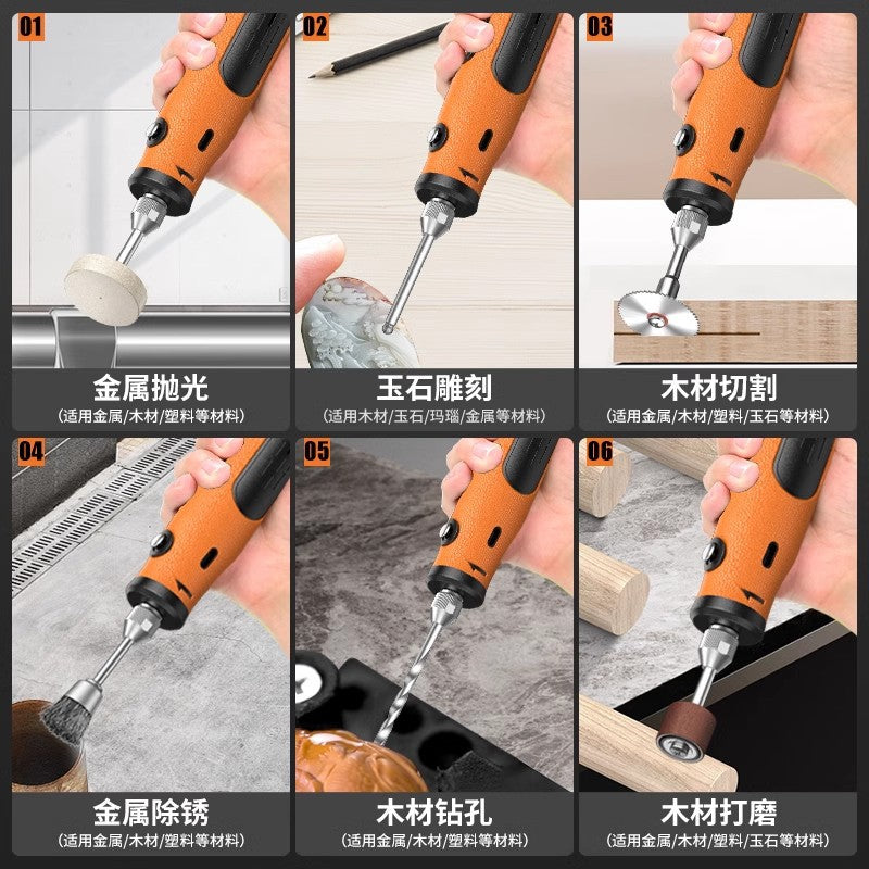 Electric grinder mini handheld polisher engraving tool - electric drill for jade, wood carving, and general polishing