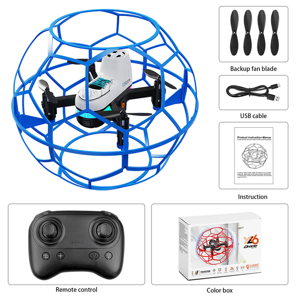 Yl16 remote control football drone with night navigation lights - anti-collision, drop-resistant, kids' light-up model aircraft toy