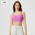 High-intensity yoga shorts set: shockproof sports bra with high-waisted, butt-lifting, no-t-back yoga shorts for women