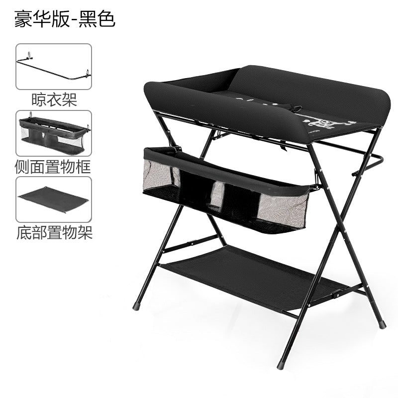 Diaper changing table - portable, multifunctional, foldable baby care station for newborns - bathing, diaper changing, and massage