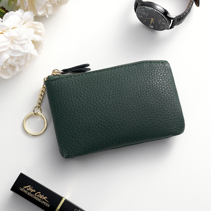 Small key zipper coin women's small wallet change bag mother model popular thin mini change bag storage bag