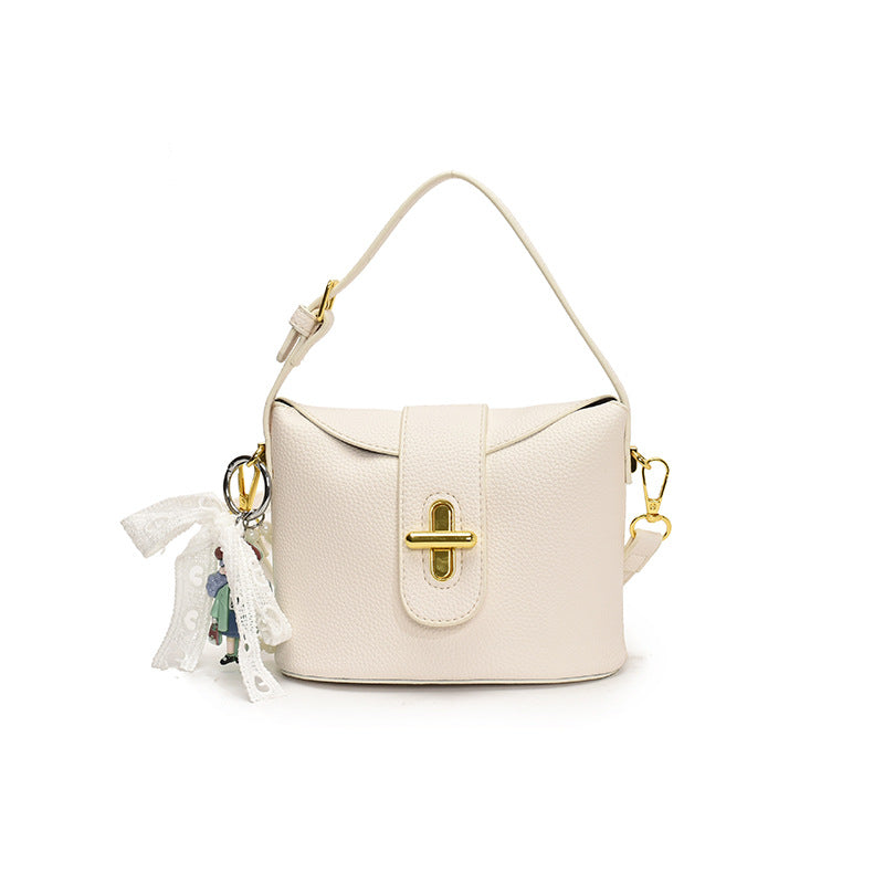 Cross-border high-end niche bag women's summer 2025 new fashion messenger bag Korean version casual portable bucket bag