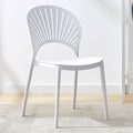 Nordic home plastic chair - suitable for cafeteria, restaurant, outdoor use, with backrest, stool, office, leisure, and waiting area seating