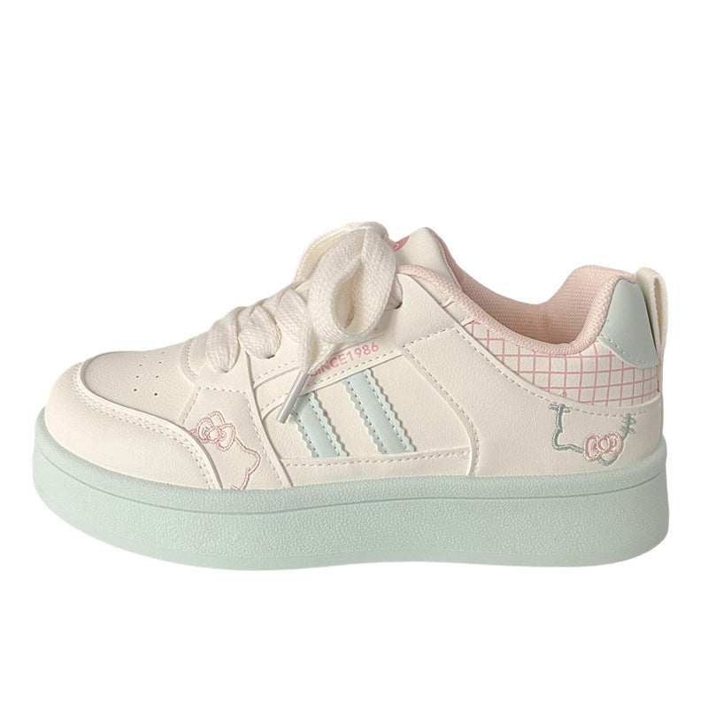 Thick solewhite shoes breathable 2025 autumn new season artistic shoes niche design student sports sneakers