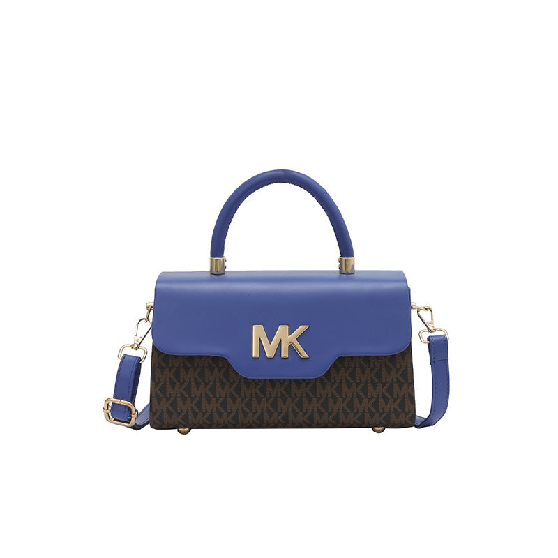 Women's bag 2025 new style shoulder chain crossbody color block fashionable textured large capacity factory direct small square bag