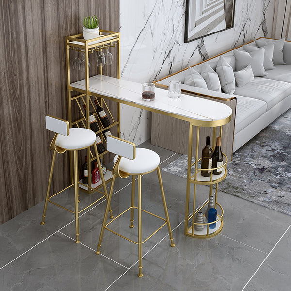 Nordic light luxury bar counter, living room dining table, simple and modern multi-functional partition wine rack integrated household high bar wall table