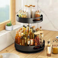 Rotating spice rack for home kitchen, bathroom organizer for toiletries, round storage shelf