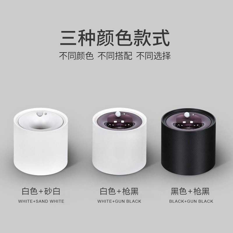 Three pine sensor lights Human body induction embedded ceiling lights Entry door aisle balcony entrance intelligent light control lights