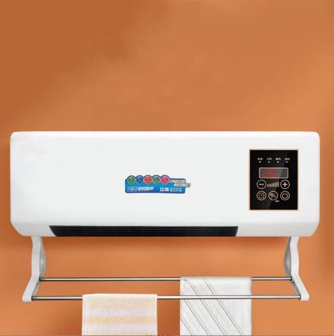 Wall-mounted space heater, small home bathroom toilet heater, waterproof hot and cold dual-use, us plug, cross-border e-commerce