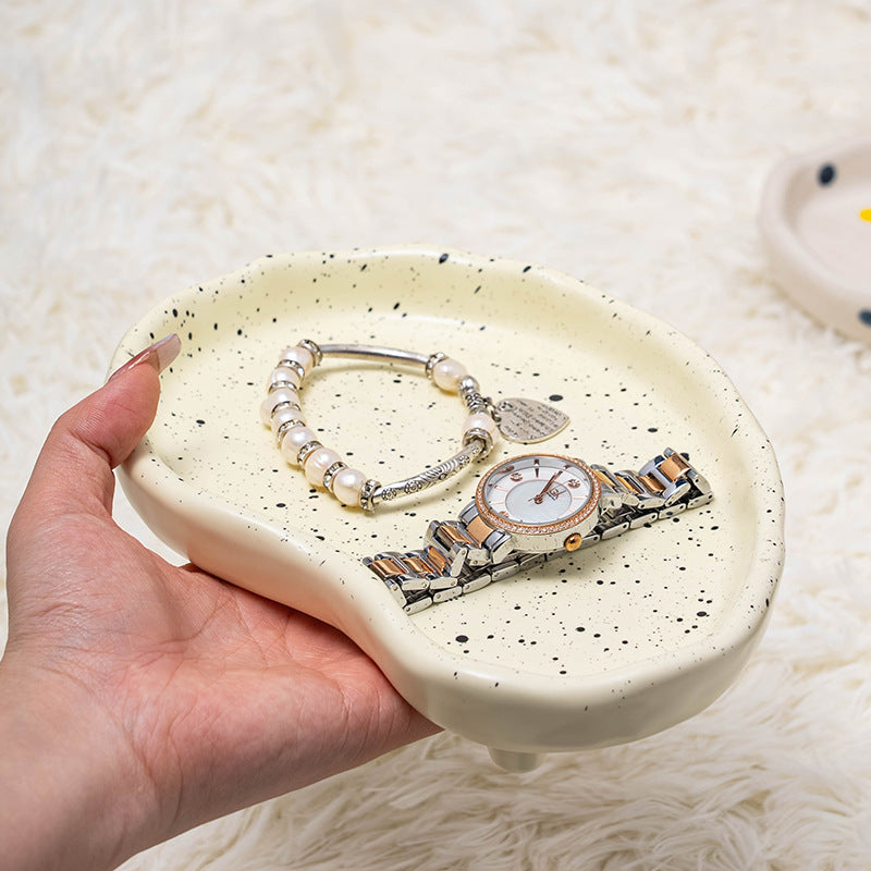 Scandinavian ins tall tray jewelry storage ornaments photo props plate entrance storage high-looking stylish plate