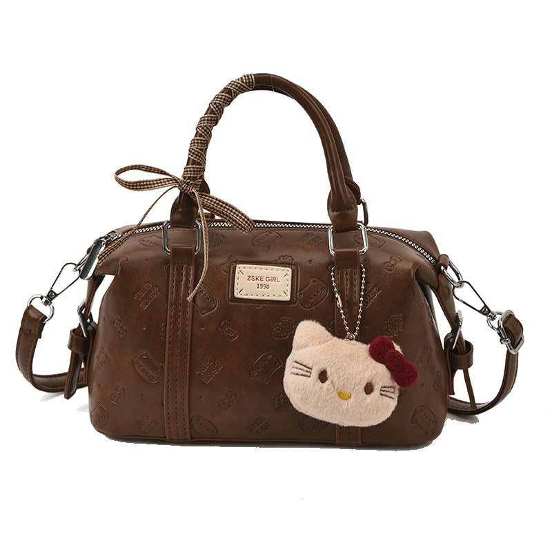 classy printing bag women's 2025 fall and winter new arrival super popular satchel bag accessible luxury niche style shoulder crossbody bag