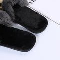 Export fashion outwear fur slippers women's plus sizeflats indoor heattech flip-flops women's stuffedflats sandals