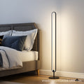 Minimalist light luxury long nordic bedroom bedside living room standing floor lamp casual modern atmosphere line remote control lamp