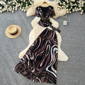 Pure desire wind red printingelegant age reduction two-piece set women's summer slim slimming look vacation style suit outfit