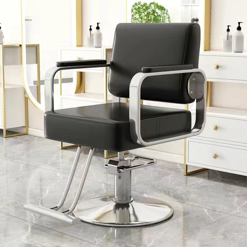 Barber shop chair hair salon special rotatable adjustable haircut chair hairdressing chair popular trendy store high-end perm and dyeing seat