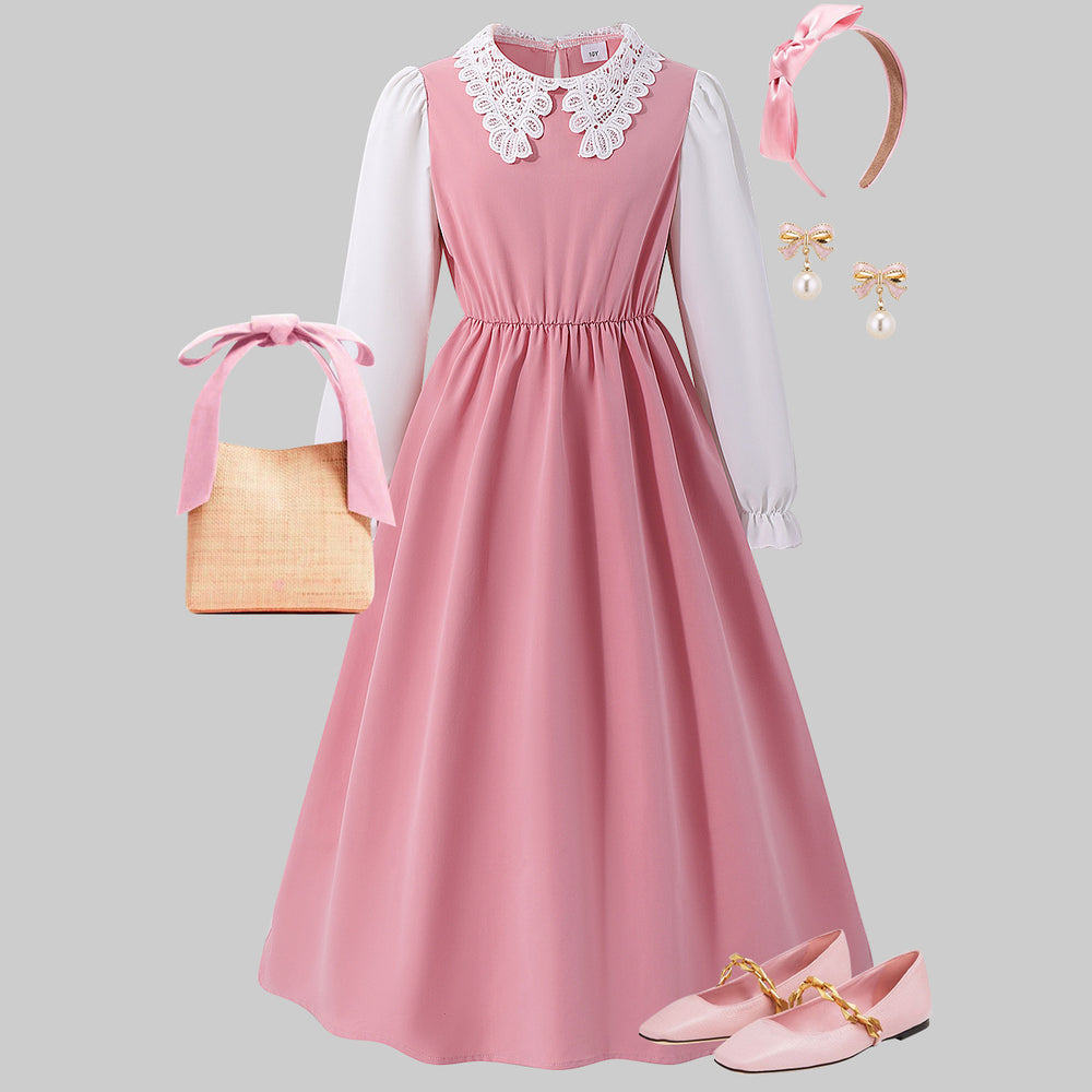 Girls' (tall) dress, peter pan collar dress