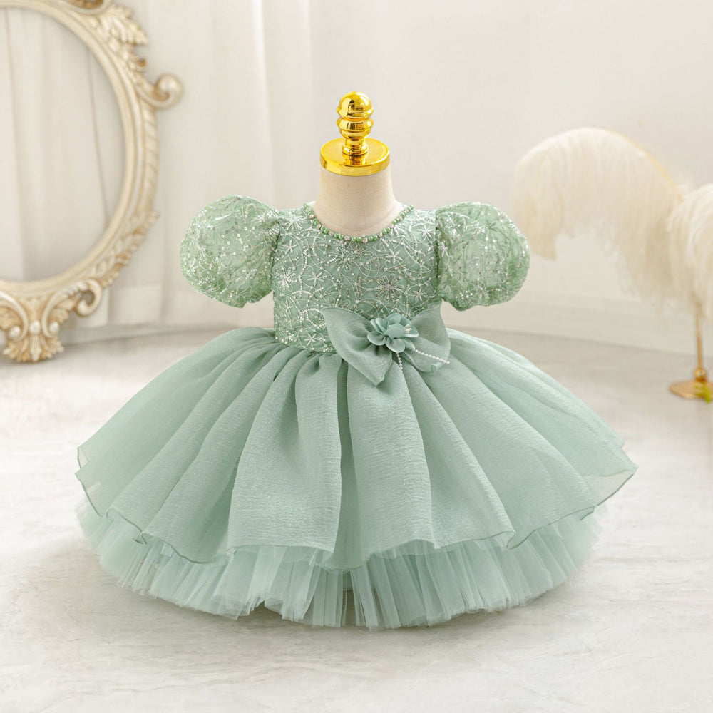 New in stock: sequined tulle cake princess dress for girls - perfect for baby's birthday!