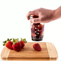 3-in-1 vegetable and fruit slicer cup - strawberry, cucumber chopper - multifunctional kitchen tool for dicing onions and mushrooms