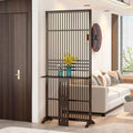 New chinoiserie screen partition living room for home blocking grids solid wood foldablemovable entrance hall office seat screen
