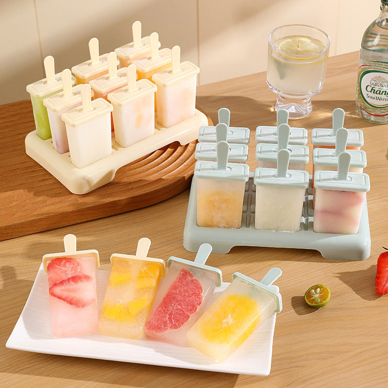 Food grade ice cube mold household make popsicle popsicle children DIY homemade ice cream frozen ice cube box ice grid wholesale