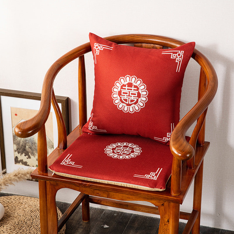 New chinoiserie guochao cushion pillow tea table cushion living room sofa taishi chair armchair backrest for home cushion cushion