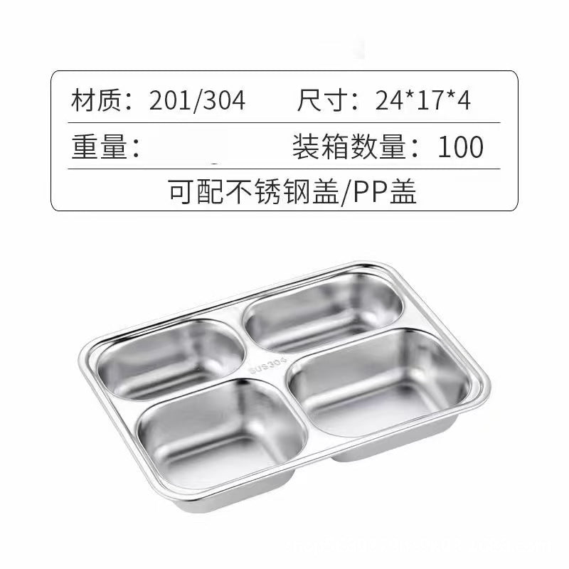 Here are a few options, depending on the specific nuance you want to convey:  **option 1 (focus on premium quality):**  "premium stainless steel dinner plates for home use - 304 stainless steel divided plates, perfect for cafeterias and serving dishes."