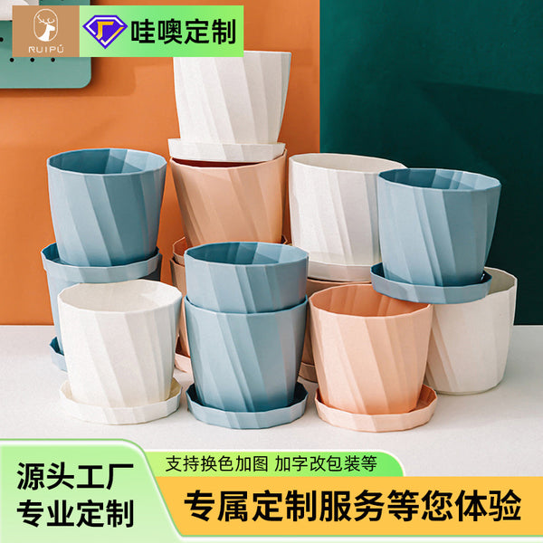 Nordic simple wind resin succulent small flower pot plastic large special price factory direct sales thickened and heightened household flower pot