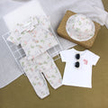 Baby suitsummerpure cotton short-sleeved lapel shirt hat export children's clothing baby clothes breathable clothing
