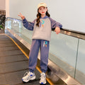 Girls' spring outfit set : new, stylish, and trendy girls' clothing, kids' hoodie, spring/autumn popular activewear