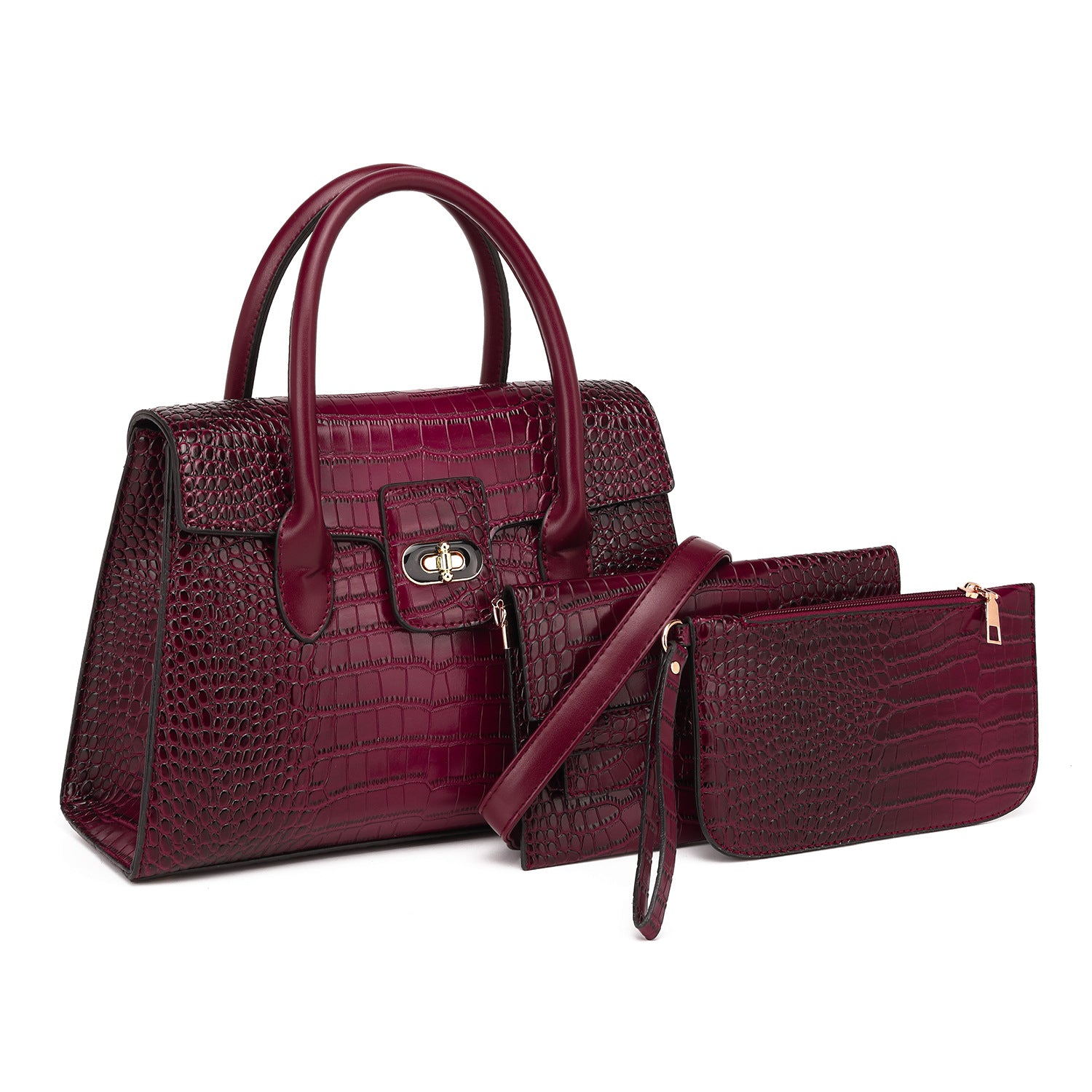Spring 2025 New Fashion Trend Light Luxury Crocodile Pattern Women's Portable Tote Bag