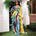supply of african women's chiffon digital printing abaya + loose pants suit