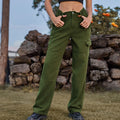 Fashionexport women's clothing cross-border independent station  new elastic waist denim workwear casual pants pants trend