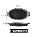 Large-capacity fish plate ceramic plate steamed fish plate creative for home fish plate special pepper fish head soup plate vegetable plate