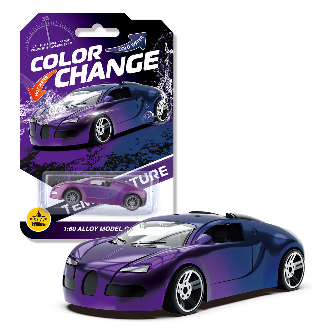 temperature-changing alloy car toy boy racing model kidsren's artificial car model metal sports car wholesale