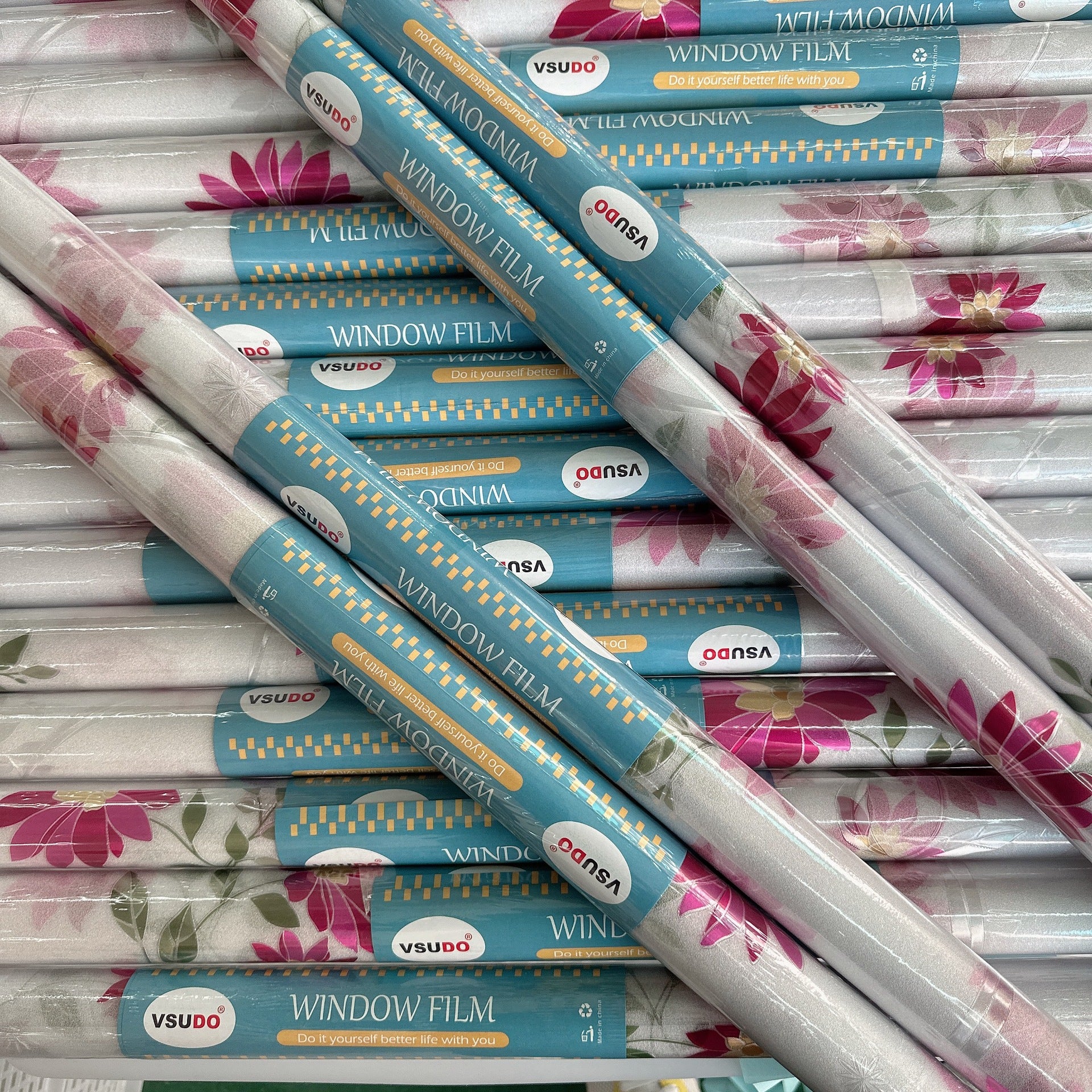 Cross-border  plastic seal small roll static glue-free glass film bathroom window anti-privacy thermal insulation matte sticker