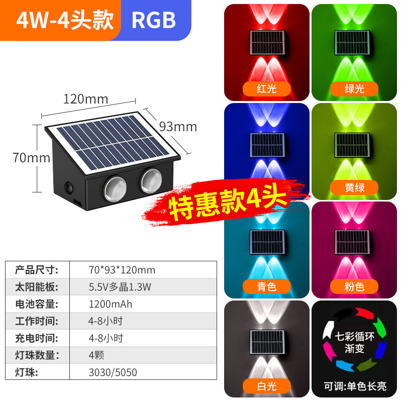 Solar outdoor lights - patio wall washers, balcony ambient lighting, garden smart lighting, minimalist stair and step lights
