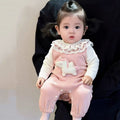 Spring & fall style clothes, fashionable baby onesie, baby girl super cute baby clothes, overalls suittwo-piece set