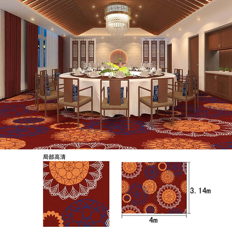 High-end nylon banquet carpet for hotels, stain-resistant and dirt-resistant, suitable for private rooms, conference halls, bedrooms, full coverage, large format, spliced, commercial use