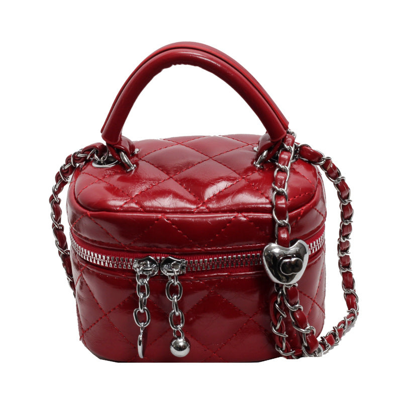 High-end niche style mini bag for women 2025new arrivalfashion quilted chain crossbody bag women's satchel bucket bag