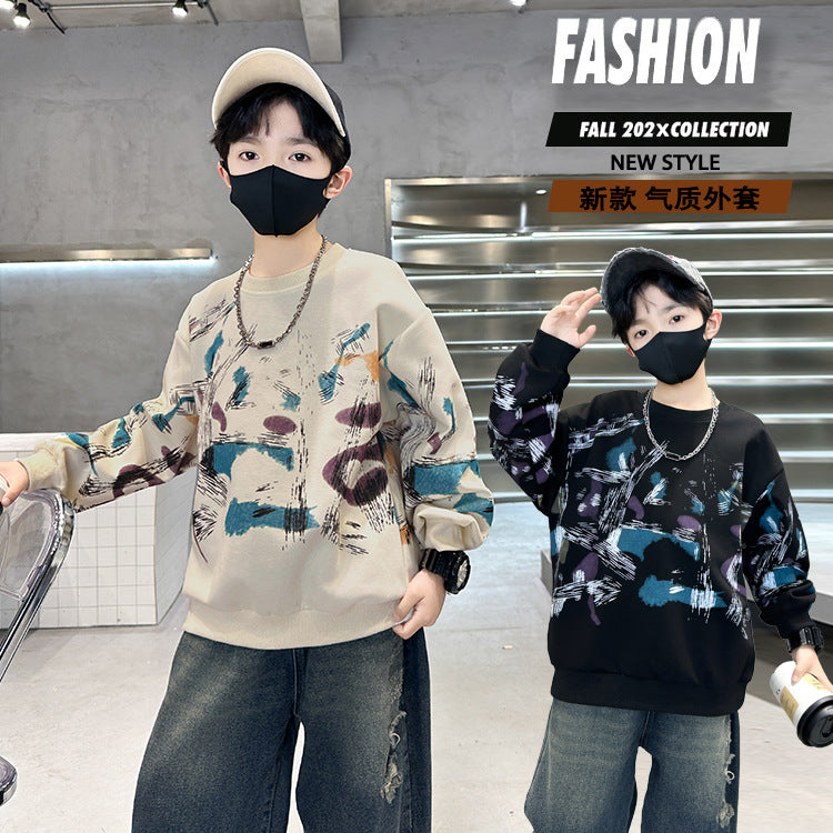 new arrival: boys' long-sleeve t-shirt for spring and autumn - stylish and casual sweatshirt for teenagers and young boys