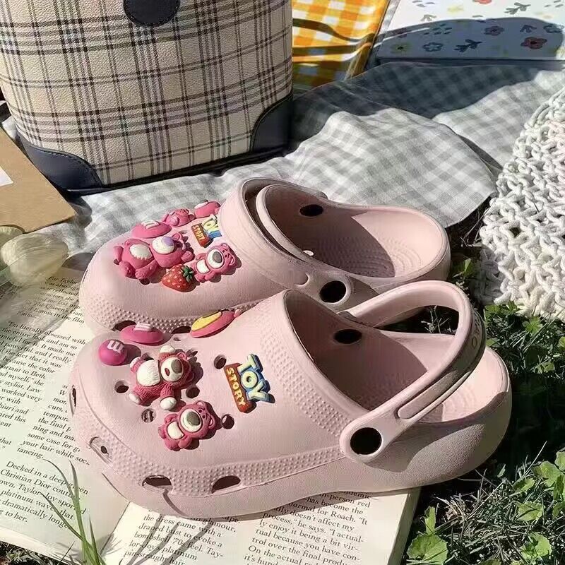 New arrival hole slippers for women student dormitory outwearfashionthick sole beach toe sandals summer popularins